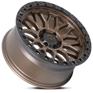 17" LOCK OFF-ROAD WHEELS COMBAT MATTE BRONZE MATTE BLACK RING FINISH RIMS - Image 3