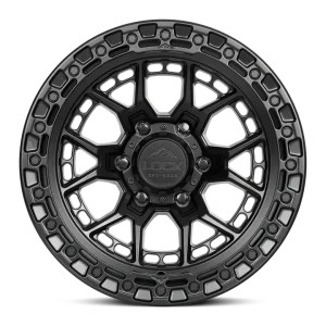 20" LOCK OFF-ROAD WHEELS COMMANDO MATTE BLACK GLOSS BLACK RING FINISH RIMS - Image 2