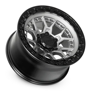 20" LOCK OFF-ROAD WHEELS COMMANDO MATTE GREY MATTE BLACK RING FINISH RIMS - Image 3