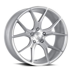 18" DOLCE PERFORMANCE WHEELS ELEMENT GLOSS SILVER MACHINED FINISH RIMS - Image 2