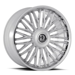 24" DOLCE LUXURY LUSSO BRUSHED SILVER FINISH RIMS