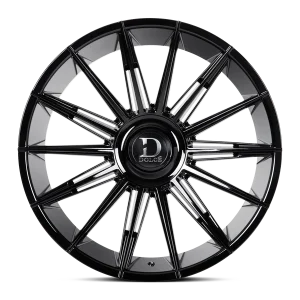 24" DOLCE LUXURY MIRELLI GLOSS BLACK FINISH RIMS - Image 2