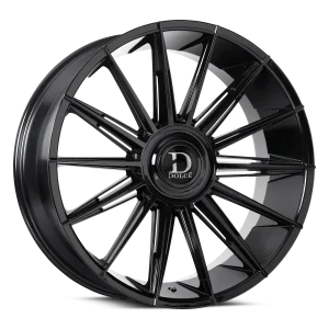 24" DOLCE LUXURY MIRELLI GLOSS BLACK FINISH RIMS