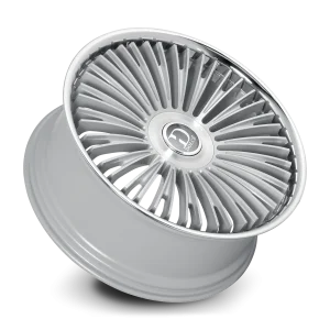 24" DOLCE LUXURY RAZZO BRUSHED SILVER CHROME LIP FINISH RIMS - Image 4