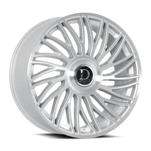 22" DOLCE LUXURY WHEELS SESTO GLOSS SILVER BRUSHED FINISH RIMS