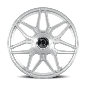 22" DOLCE LUXURY WHEELS VERONA GLOSS SILVER BRUSHED FINISH RIMS - Image 2
