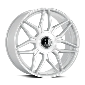 22" DOLCE LUXURY WHEELS VERONA GLOSS SILVER BRUSHED FINISH RIMS