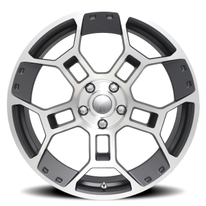 19" FACTORY REPRODUCTIONS WHEELS FR 701F MUSTANG GT-D SATIN GUNMETAL MACHINED FACE FINISH RIMS - Image 2