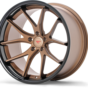 22" FERRADA WHEELS FR2 MATTE BRONZE GLOSS BLACK LIP FINISH RIMS - Image 2