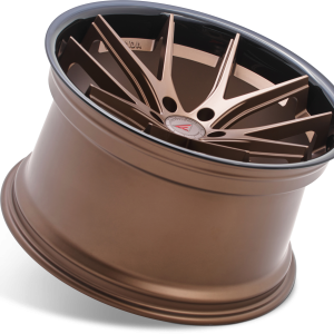 22" FERRADA WHEELS FR2 MATTE BRONZE GLOSS BLACK LIP FINISH RIMS - Image 4