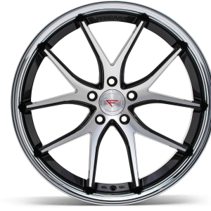 22" FERRADA WHEELS FR2 BLACK MACHINED CHROME LIP FINISH RIMS - Image 4