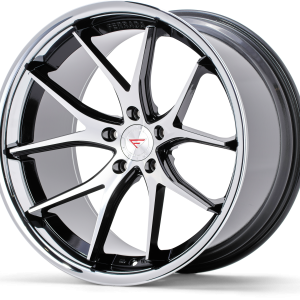 22" FERRADA WHEELS FR2 BLACK MACHINED CHROME LIP FINISH RIMS - Image 3