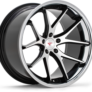 20" FERRADA WHEELS FR2 BLACK MACHINED CHROME LIP FINISH RIMS