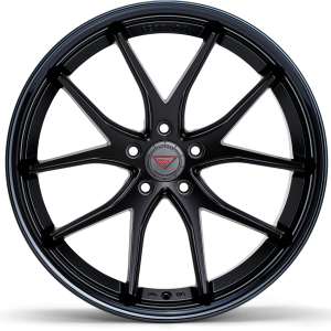 19" FERRADA WHEELS FR2 MATTE BLACK GLOSS BLACK LIP FINISH RIMS - Image 4