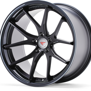 19" FERRADA WHEELS FR2 MATTE BLACK GLOSS BLACK LIP FINISH RIMS - Image 3