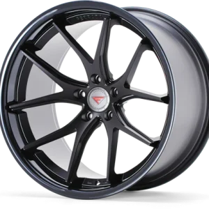 20" FERRADA WHEELS FR2 MATTE BLACK GLOSS BLACK LIP FINISH RIMS