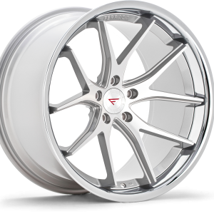 22" FERRADA WHEELS FR2 SILVER MACHINED CHROME LIP FINISH RIMS