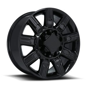 20" FACTORY REPRODUCTIONS WHEELS FR276 AT4 2500 REPLICA GLOSS BLACK FINISH RIMS