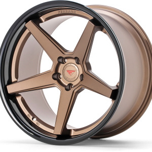 19" FERRADA WHEELS FR3 MATTE BRONZE GLOSS BLACK LIP FINISH RIMS - Image 3
