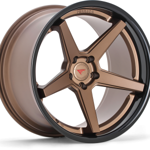 19" FERRADA WHEELS FR3 MATTE BRONZE GLOSS BLACK LIP FINISH RIMS
