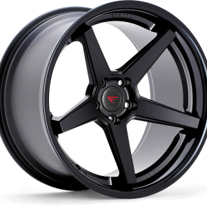 22" FERRADA WHEELS FR3 MATTE BLACK GLOSS BLACK LIP FINISH RIMS