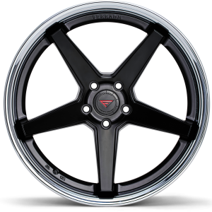 22" FERRADA WHEELS FR3 BLACK MACHINED CHROME LIP FINISH RIMS - Image 4
