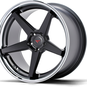 22" FERRADA WHEELS FR3 BLACK MACHINED CHROME LIP FINISH RIMS - Image 3