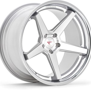 19" FERRADA WHEELS FR3 SILVER MACHINED CHROME LIP FINISH RIMS