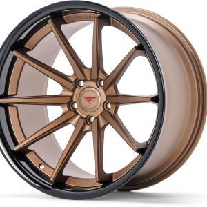 22" FERRADA WHEELS FR4 MATTE BRONZE GLOSS BLACK LIP FINISH RIMS - Image 3