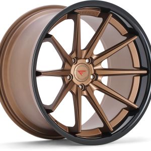 20" FERRADA WHEELS FR4 MATTE BRONZE GLOSS BLACK LIP FINISH RIMS