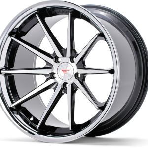 22" FERRADA WHEELS FR4 BLACK MACHINED CHROME LIP FINISH RIMS - Image 2