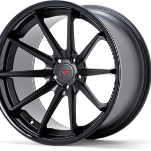 22" FERRADA WHEELS FR4 MATTE BLACK GLOSS BLACK LIP FINISH RIMS - Image 3
