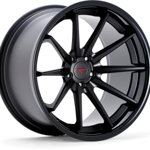19" FERRADA WHEELS FR4 MATTE BLACK GLOSS BLACK LIP FINISH RIMS