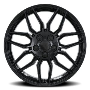 19" FACTORY REPRODUCTIONS WHEELS FR 401F C8 CORVETTE Z06 GLOSS BLACK FINISH RIMS - Image 2