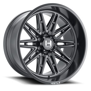 20" HOSTILE WHEELS H126 MANIAC SATIN BLACK FINISH RIMS