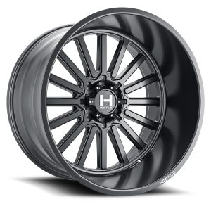 22" HOSTILE WHEELS H127 TITAN SATIN BLACK FINISH RIMS