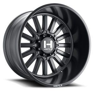 20" HOSTILE WHEELS H127 TITAN SATIN BLACK FINISH RIMS