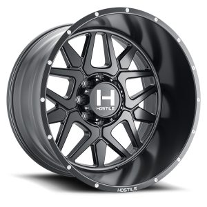 20" HOSTILE WHEELS H128 DIABLO SATIN BLACK FINISH RIMS