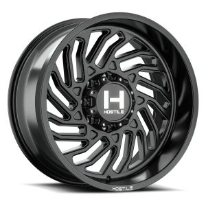 20" HOSTILE WHEELS H140 TWISSTER SATIN BLACK FINISH RIMS - Image 3