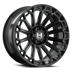 20" HOSTILE WHEELS H142 WARRIOR SATIN BLACK FINISH RIMS - Image 3