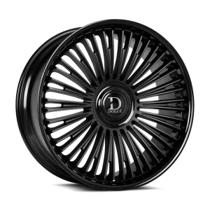 24" DOLCE LUXURY RAZZO MATTE BLACK GLOSS BLACK LIP FINISH RIMS - Image 2
