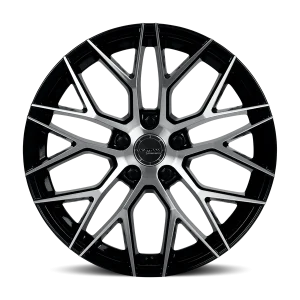 18" KATANA WHEELS KR01 GLOSS BLACK MACHINED FINISH RIMS