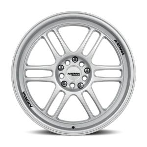 17" KATANA WHEELS KR02 GLOSS SILVER FINISH RIMS