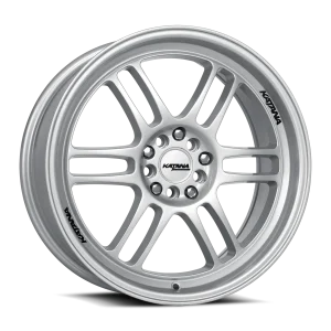 17" KATANA WHEELS KR02 GLOSS SILVER FINISH RIMS - Image 3