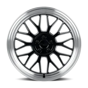 18" KATANA WHEELS KR06 GLOSS BLACK MACHINED LIP FINISH RIMS