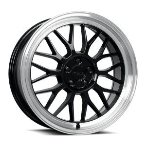18" KATANA WHEELS KR06 GLOSS BLACK MACHINED LIP FINISH RIMS - Image 3
