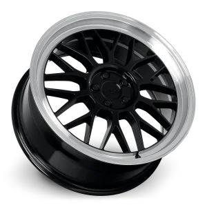 18" KATANA WHEELS KR06 GLOSS BLACK MACHINED LIP FINISH RIMS - Image 4