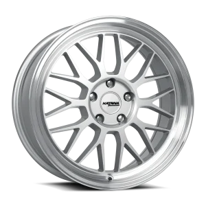 18" KATANA WHEELS KR06 GLOSS SILVER MACHINED LIP FINISH RIMS - Image 3