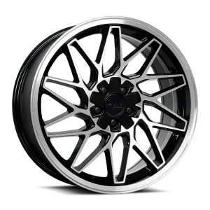 18" KATANA WHEELS KR09 GLOSS BLACK MACHINED FINISH RIMS - Image 3