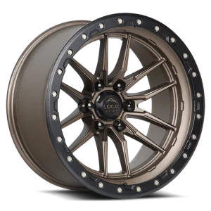 17" LOCK OFF-ROAD WHEELS KRAWLER MATTE BRONZE MATTE BLACK RING FINISH RIMS